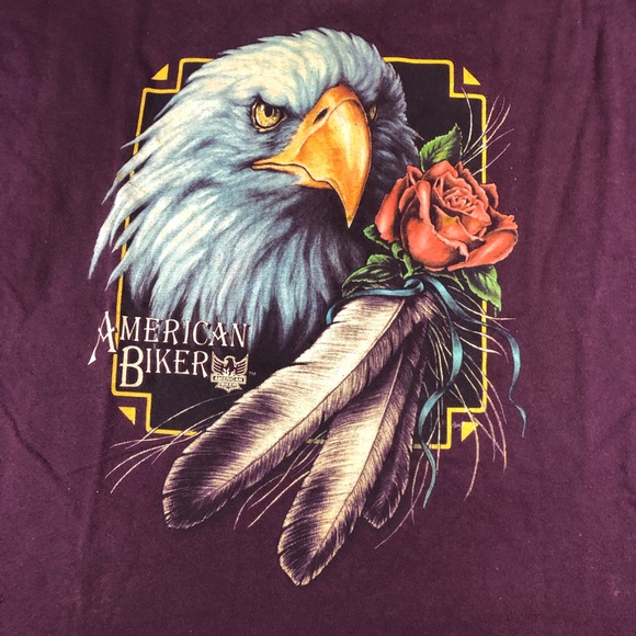 πβ¨π₯ Host Pick π₯β¨π - Vintage 3D Emblem American Biker Shirt - Picture 3 of 6